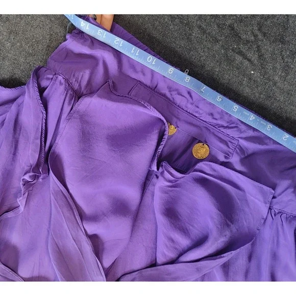 Vintage 70s Hippy Genie Belly Dancing Pants Purple Harem Small‎ Funky Unique - Picture 9 of 13